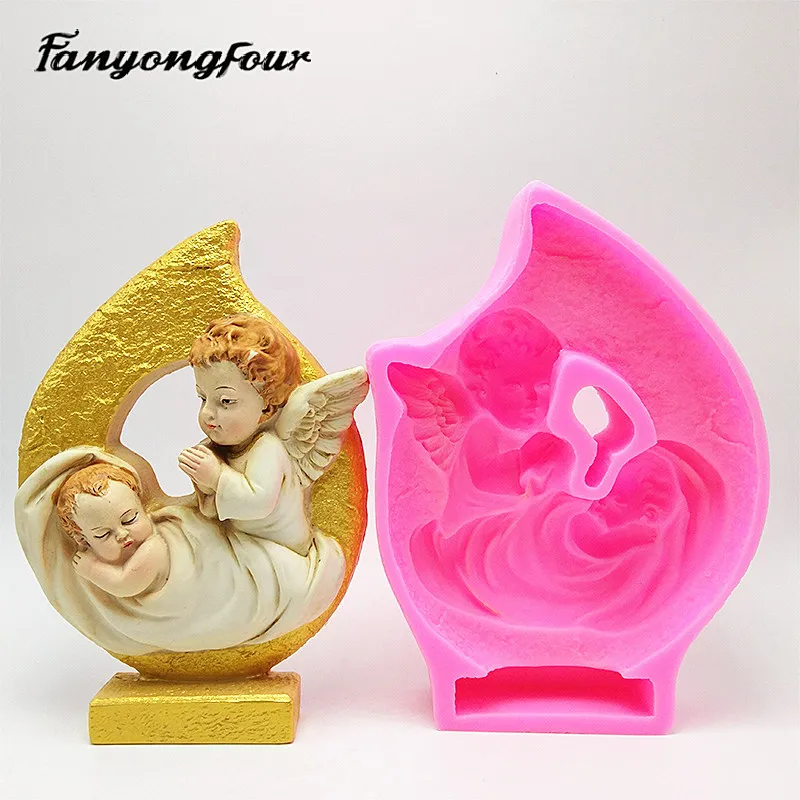 Силиконовая форма для выпечки тортов Angel из смолы гипса шоколада свечей конфет