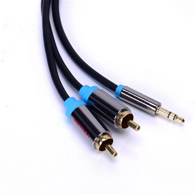 Vention 2 м аудио кабели RCA папа Aux Видео кабель одна точка двойной лотос 3 5 мм разъем