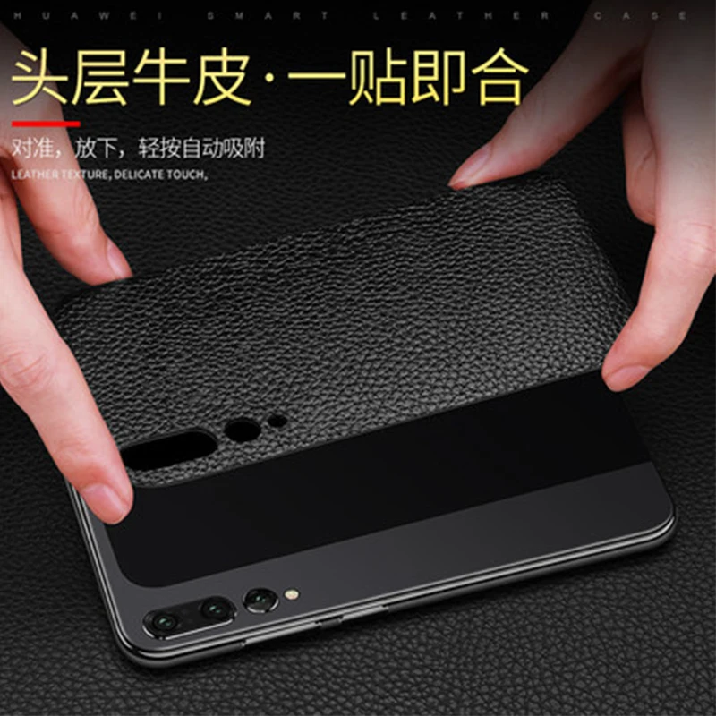 For Huawei P20 Pro Case Aluminum Alloy Bumper for Genuine Leather Back Cover Free Tempered Glass Screen Protector | Мобильные