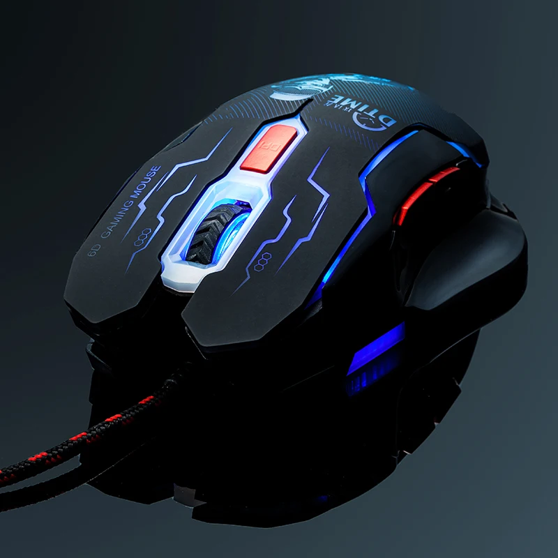 Dtime бренд проводной игра Мышь оптическая USB Gaming Gamer мыши для компьютера PC ноутбук