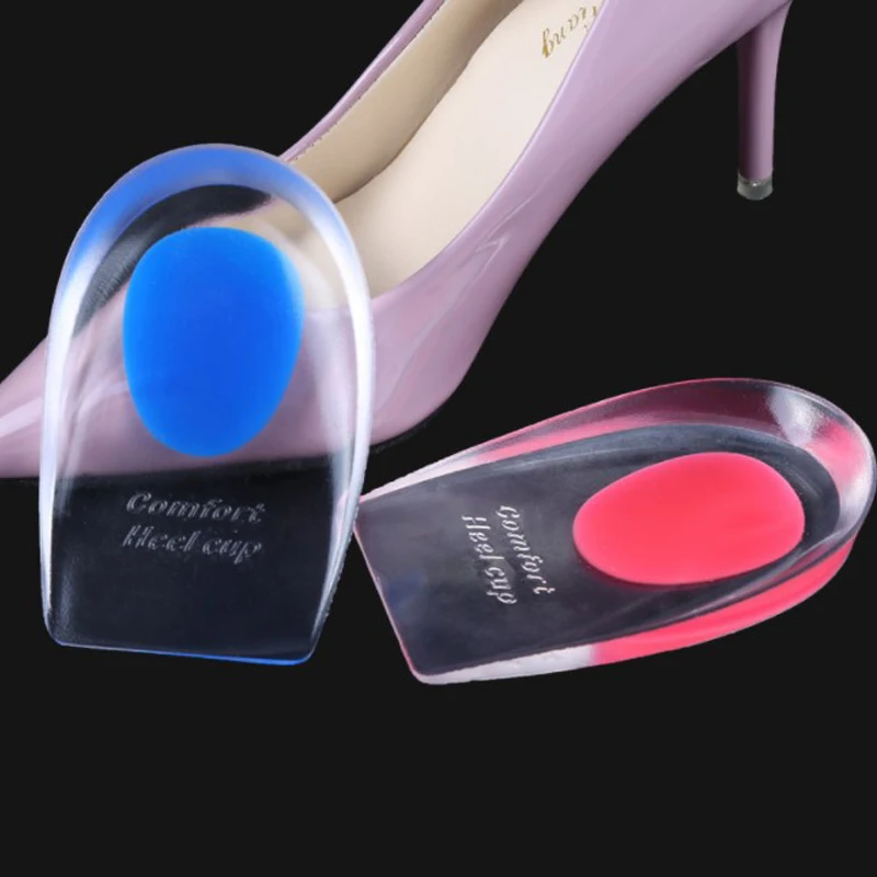 

1 Pair Heel Pad 3D Silica Gel Insoles Anti-slip for Women High Heel Sneaker Casual Shoes