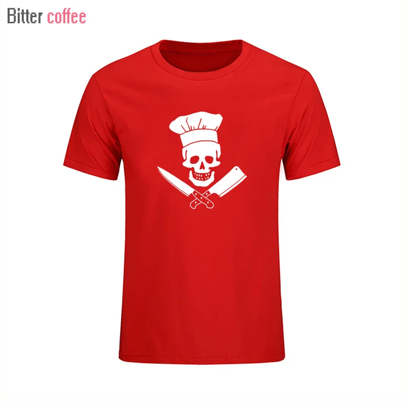 Летний Лидер продаж шеф повара череп Гриль Мастер короткий рукав Футболка диета
