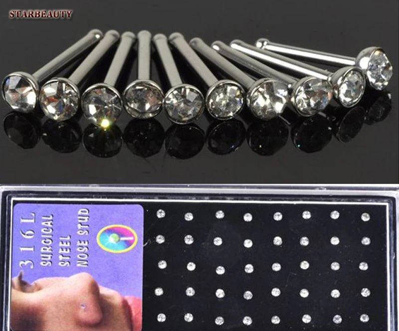 40 шт./компл. хрустальные стразы кольца и штифты для носа в индийском стиле 20