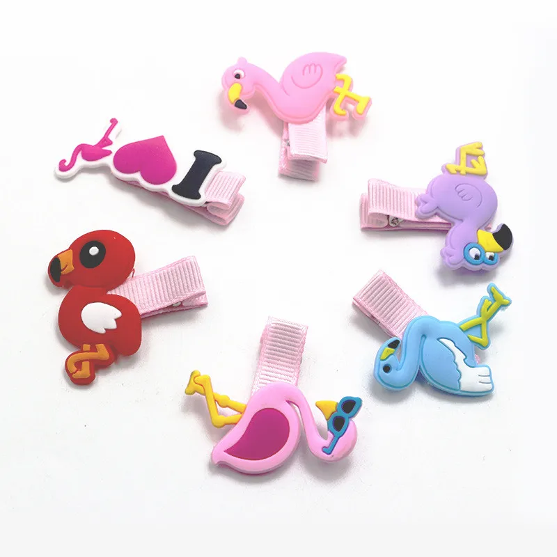 F Hair clip 6 шт. резиновые украшения, свадебный подарок для гостей, персонализированные вечерние сувениры единорога для детей, сувениры для детского душа, свадебные сувениры, подарки - Цвет: F Hair clip