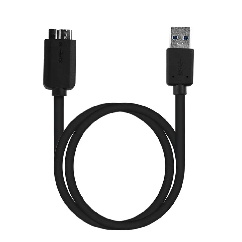 black FORNORM USB 3,0 Male A to Micro B адаптер для кабельного шнура конвертер с внешним кабелем питания для переносной Жесткий диск 50 см - Цвет: black