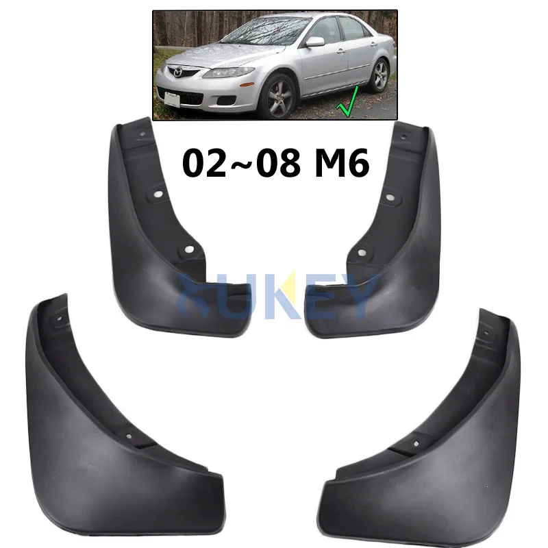 Набор литых брызговиков для Mazda 6 седан 2003-2008 брызговики от грязи строительные
