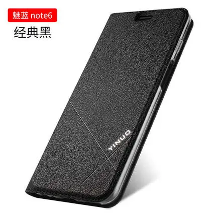 Meizu M6 Примечание чехол M6note Чехол Флип кожаный силиконовый черный для полной