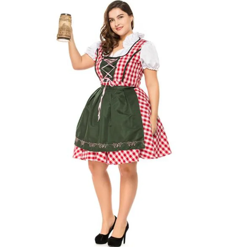 Костюм для праздника пива из Германии Bavaria Oktoberfest размера плюс рабочая одежда