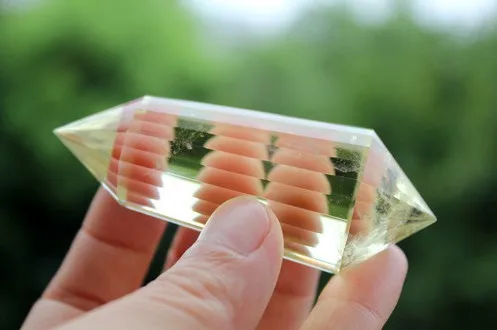 24 Стороны VOGEL Стиль цитрин кварца кристалл DT палочка ТОЧКА исцеления 75 г|quartz crystal