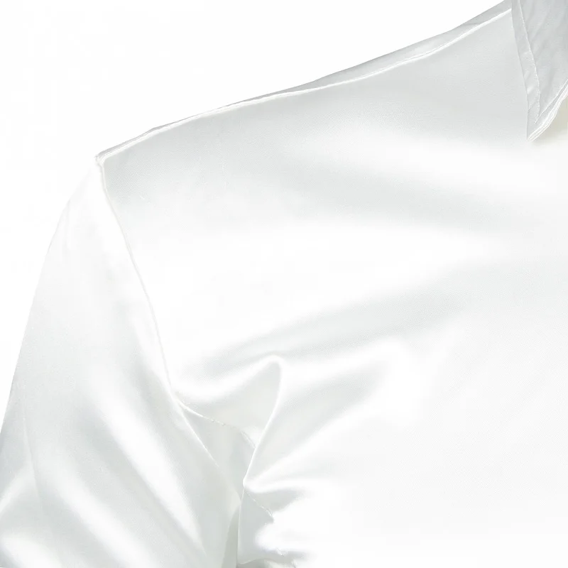 Новые мужские рубашки с длинным рукавом Chemise Homme, модный дизайн, Черная Мужская шелковая рубашка, облегающие рубашки под смокинг, брендовые рубашки Camisa Social