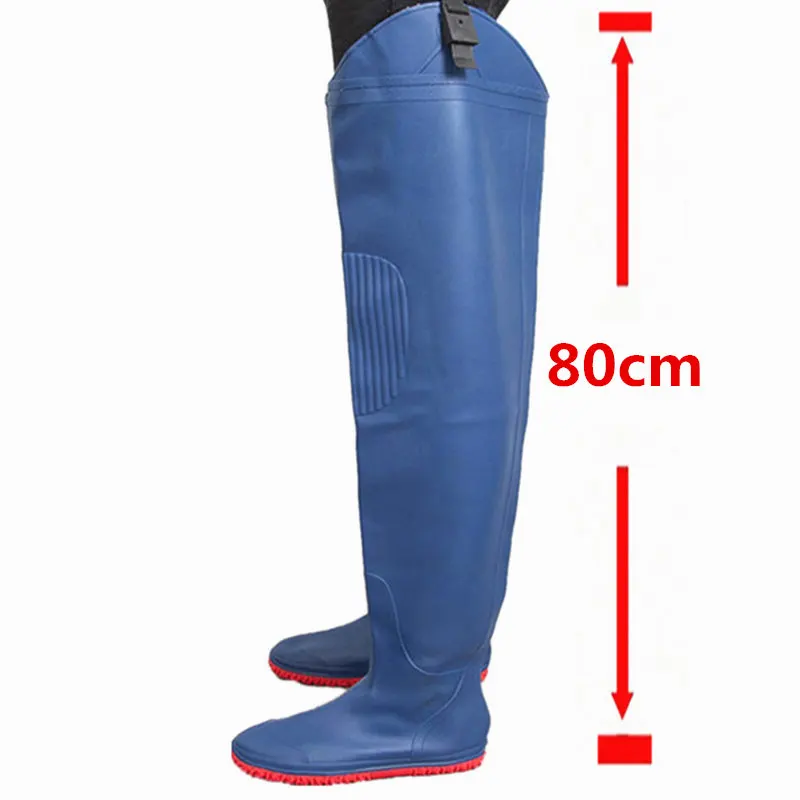 Рыболовные сапоги выше колена, высота 80 см, водонепроницаемые, Pesca Pants, 0,55 мм, материал ПВХ, мягкие сапоги, рыболовные сапоги
