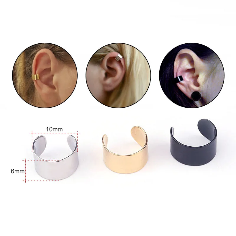 Комплект из 2 предметов для пирсинга хрящей нержавеющей стали|clip earrings for women|ear clip