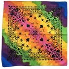 Бандана радужного цвета с принтом черепа и Пейсли, головной убор, маленький квадратный шейный платок, фуляр для мужчин, мальчиков, женщин, девочек