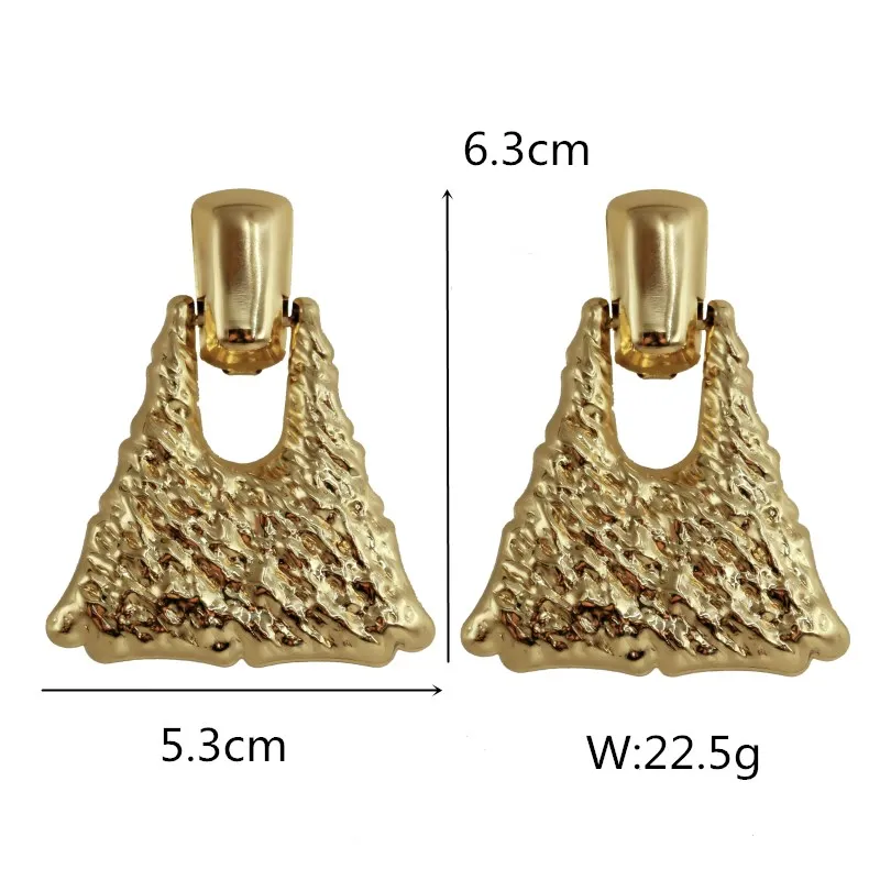 Серьги-подвески ZA металлические женские винтажные массивные украшения