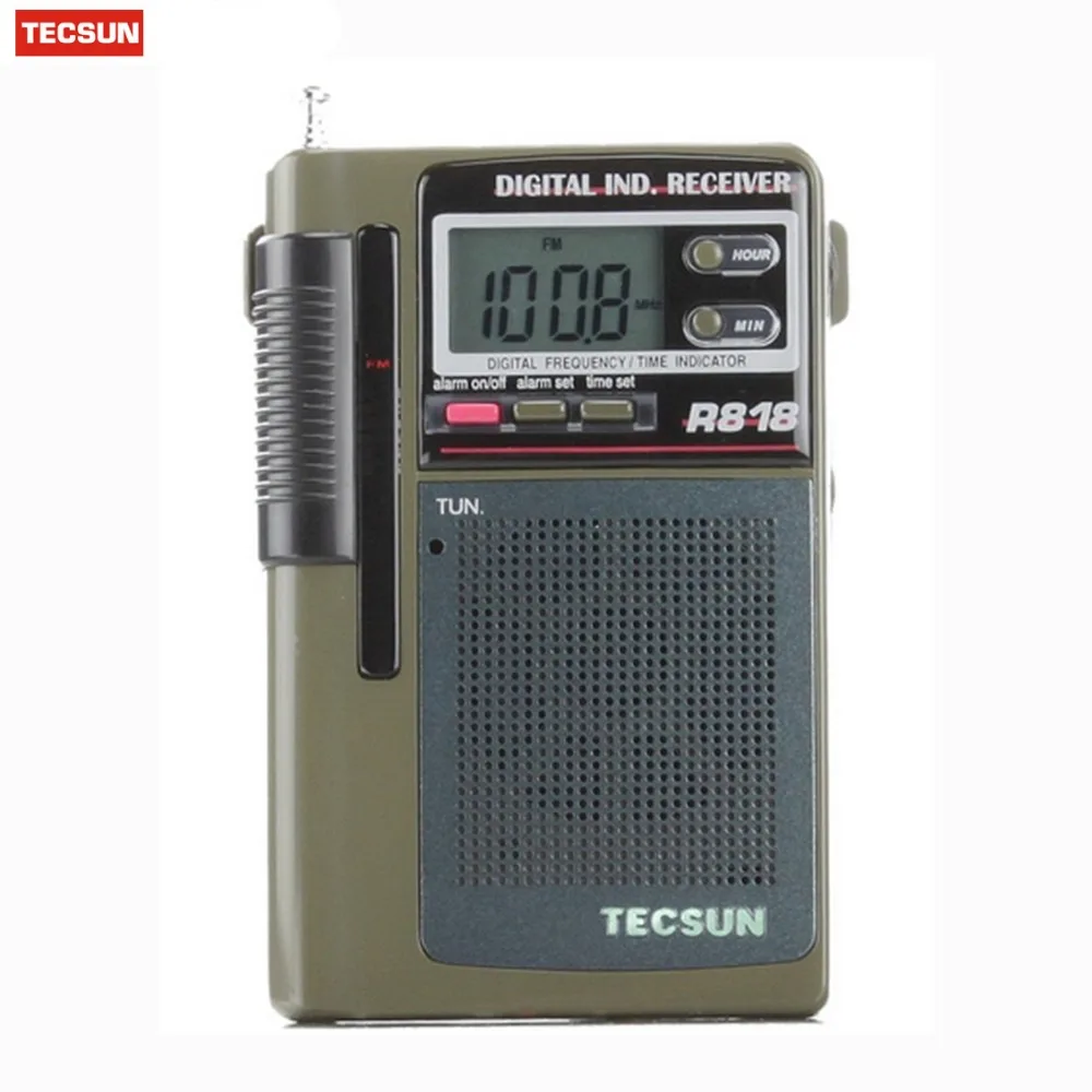 Горячее предложение Высокое качество TECSUN R-818 FM/MW/SW1-6 многодиапазонные часы R818 радио цифровой приемник цифровая Демодуляция стерео радио
