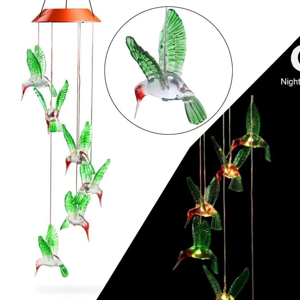Люстры светсветильник еся меняющие цвет на солнечных батареях для дома сада