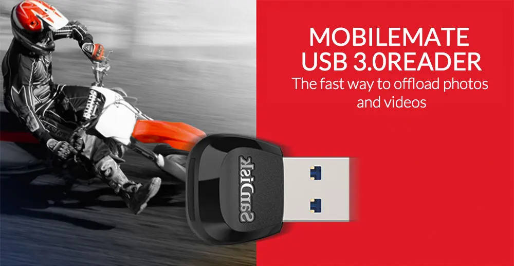 SanDisk считыватель карт памяти Мобильный USB 3,0 считыватель 170 МБ/с./с скорость для UHS-I Micro SDHC и Micro SDXC(SDDR-B531-ZN6NN