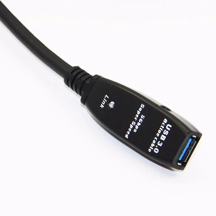 Bochara Активный ретранслятор USB 3,0 кабель-удлинитель встроенный микросхема папа-мама M/F фольга+ Плетеный экранированный супер скорость 5 м 10 м