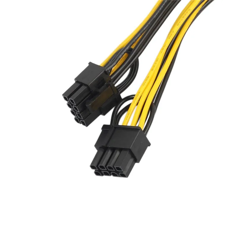 Удлинительный кабель 2x pci e 6 контактный к 2x6 + 2 (6 контактный/8 контактный) сплиттера