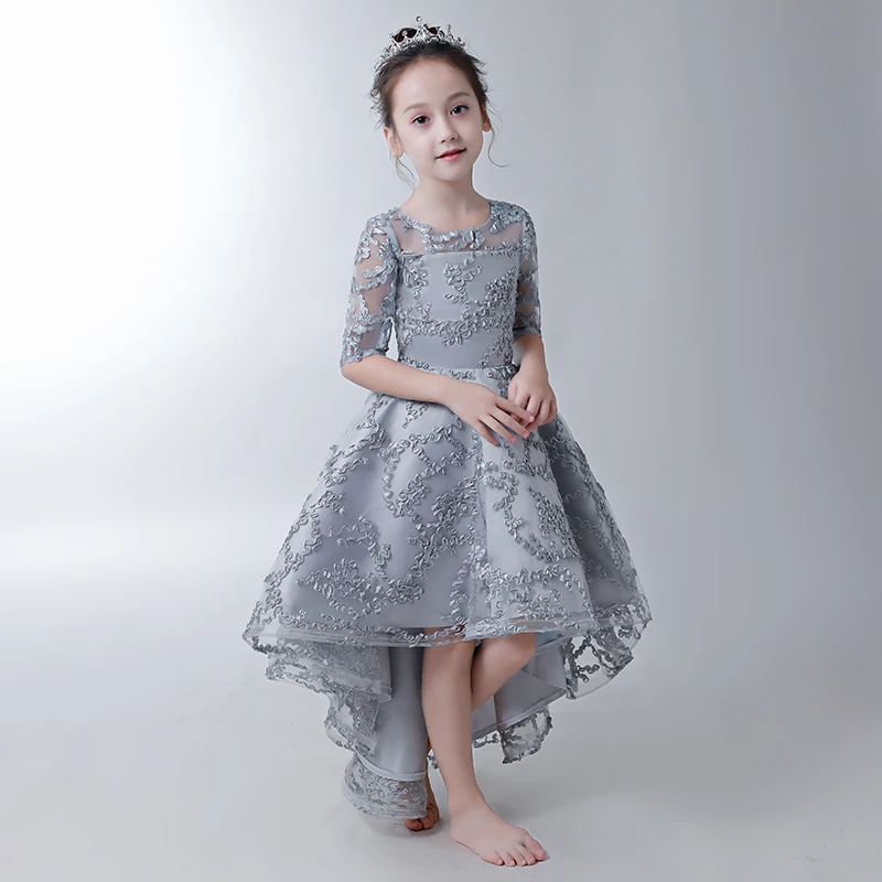 Платья с цветочным узором для девочек на свадьбу короткое вечернее платье