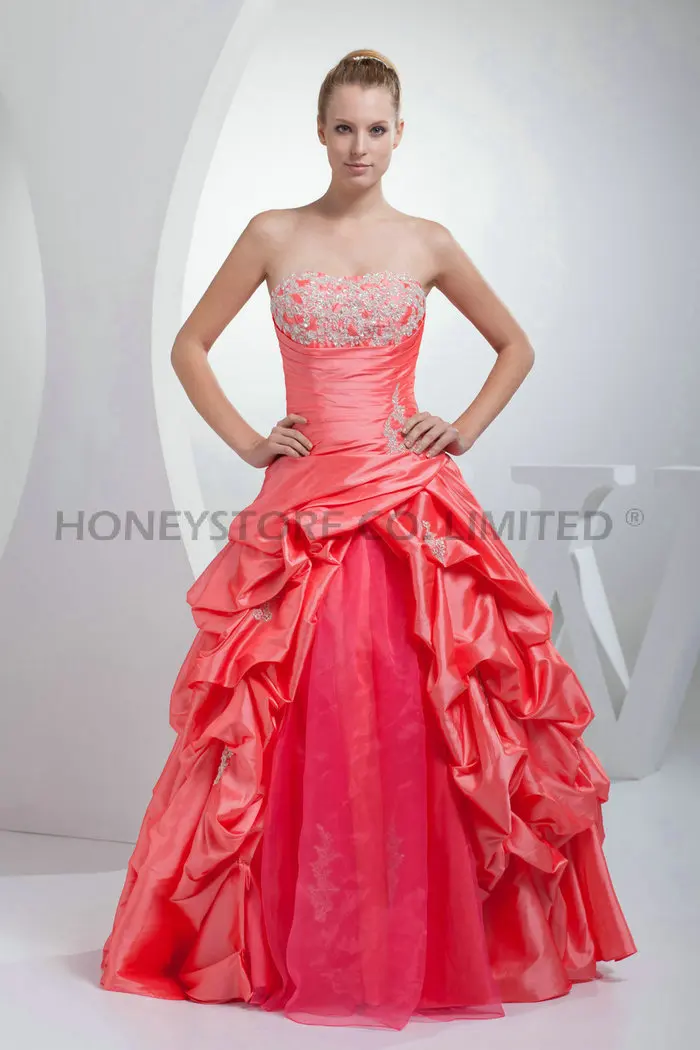 Cheap Prom Dresses Under Quinceanera Dress Corset Quince Built-In Bra Sleeveless Appliques A-Line Floor-Length Co 2015 Discount | Свадьбы и