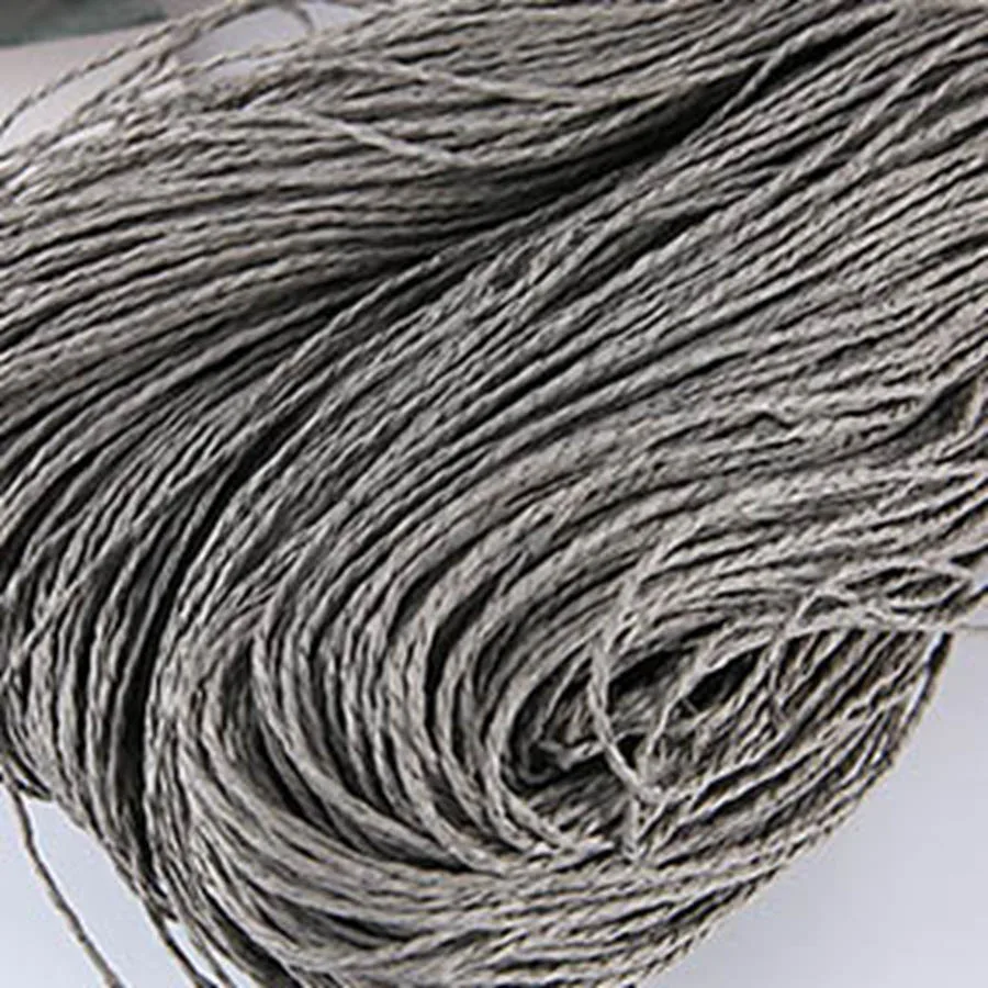 100g/ball пряжа из рафии Kintting Бумага соломы пряжа для вязания крючком Hat Необычные пряжи цветок упаковка Летняя мода материал ручной работы - Цвет: gray