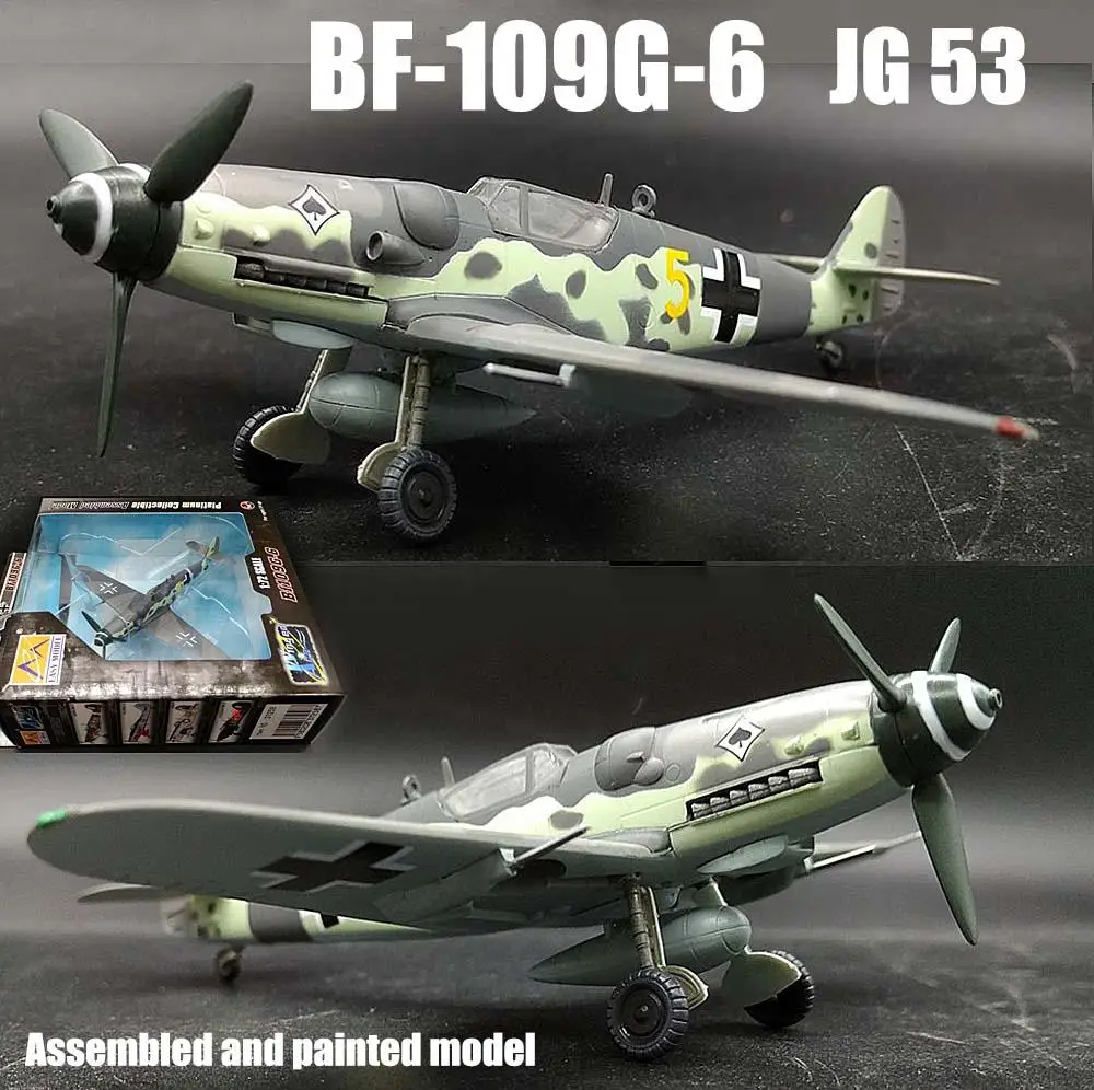 WWII немецкий Messerschmitt Bf 109G 6 JG53 1945 1/72 без литья под давлением самолет легкая модель| |