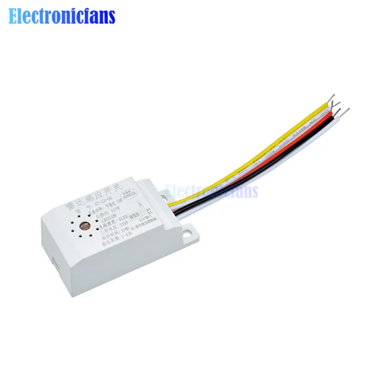 220V Infrared Body Motion Radar Sensor PIR Sensing Switch Microwave Detector Switch Module