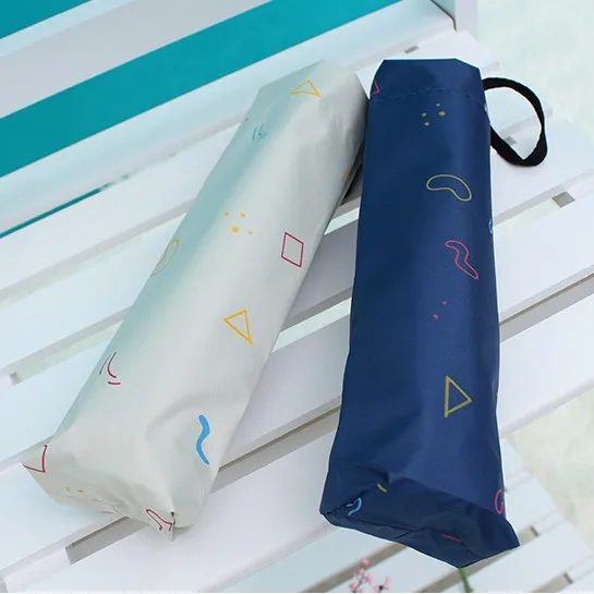 Women Man Kids 3 Folding Umbrella Corporation Sun Rain Parasol Windproof Umbrellas Geometric Campus Style | Дом и сад