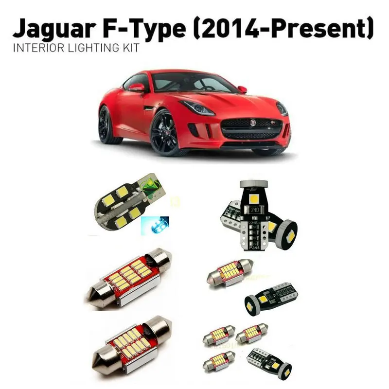 Светодиодные внутренние фары для Jaguar f-type 2014 + 18pc светодиодные автомобилей
