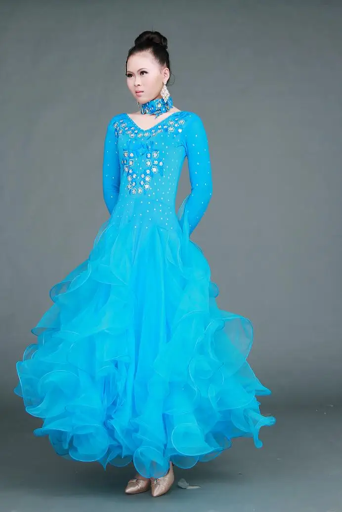 

Modern Dance Skirt Waltz Tango Dance Competition Costumes Fashion Dance Dress