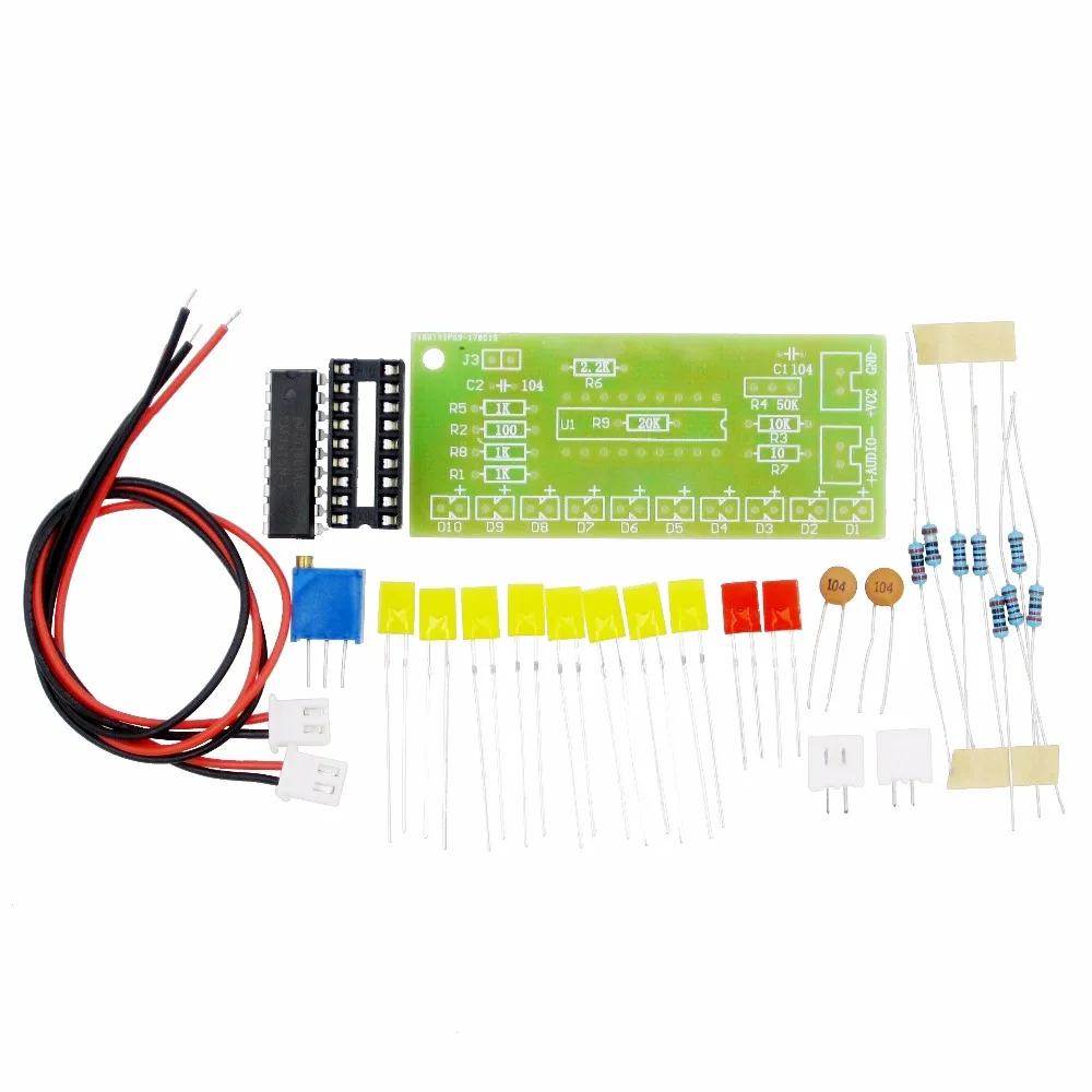 

Hot Selling 10PCS LM3915 Audio Level Indicator DIY Kit Electronic Production Suite Good