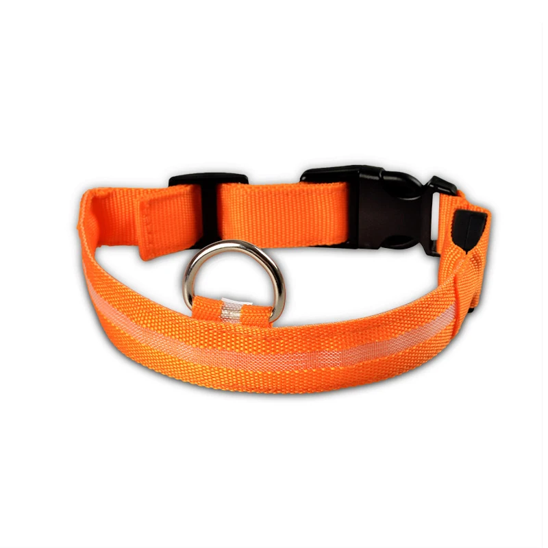 1pc Safety LED Dog Collar Flashing In Dark Light-Up 3 Mode Lighting Led Pet Wide Luminous Products For Puppy Dogs | Дом и сад
