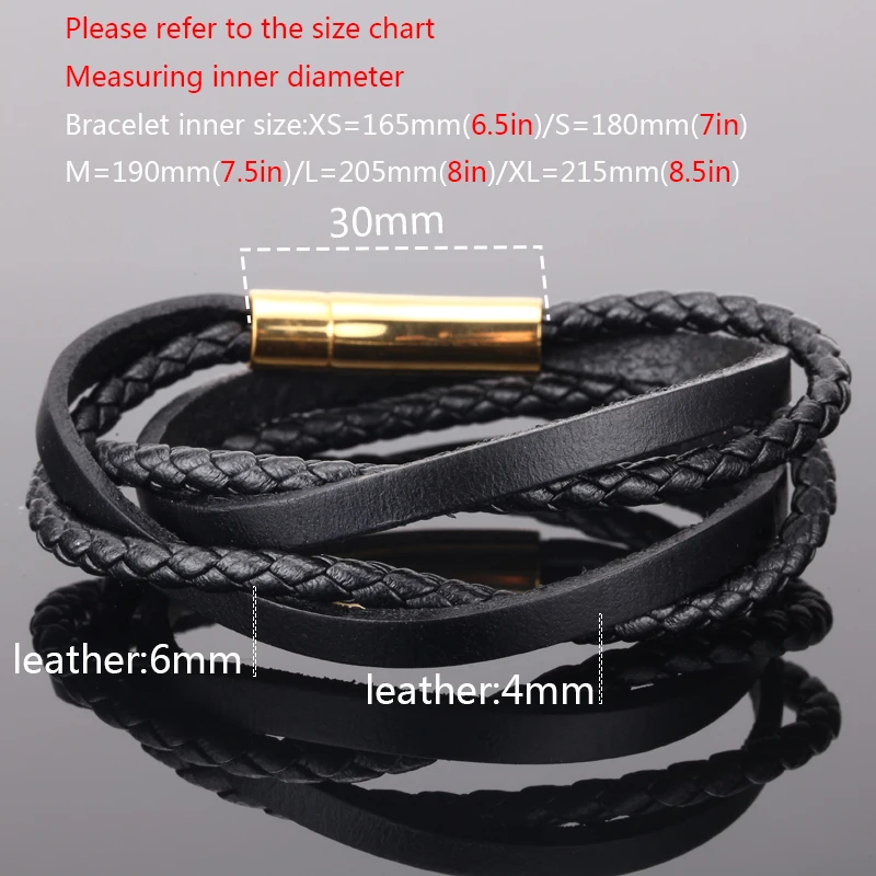 Браслет mcllroy homme/кожа/нержавеющая сталь/золото/Ювелирные изделия/черные кожаные