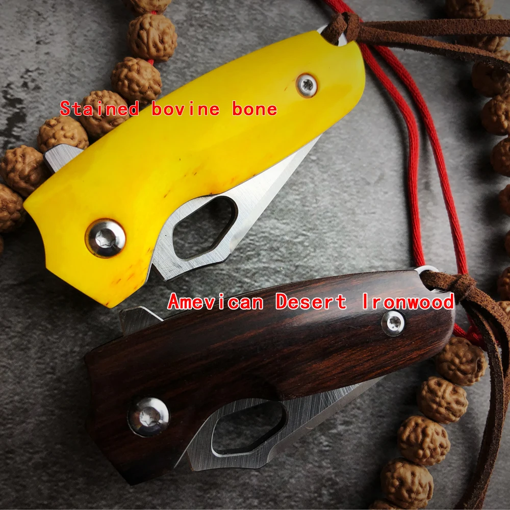 SharpFoundary высокая твердость 14C28N стальной Мини Складной нож 2 4 дюймов ручка