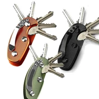 key holder aluminum alloy keychain flexible key holder clip aluminum clip keys organizer bag wallet folder