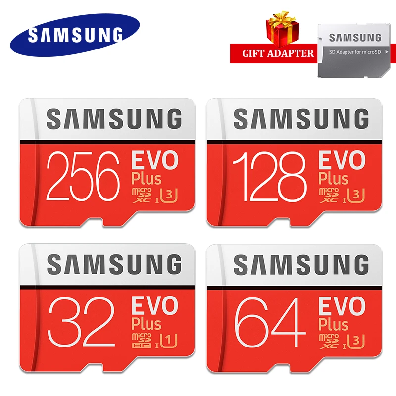 SAMSUNG 32 ГБ Micro SD EVO Plus 64 Гб карта памяти класс 10 128 micro SDXC U3 UHS I 256 TF 4K HD для смартфона