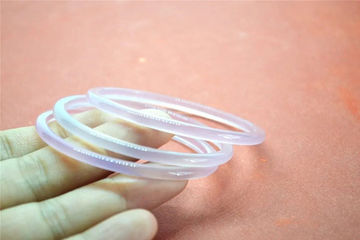 3pcs Natural Agate Jade Icy White Bangle Bracelet Gemstone Jewelry|gift gifts|fashion jewelrygift accessories |