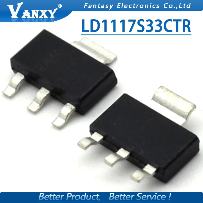 10 шт. LD1117S33CTR SOT 223 LD1117S33 SOT223 LD33 IC REG LDO 3 V 950MA|Интегральные схемы| |