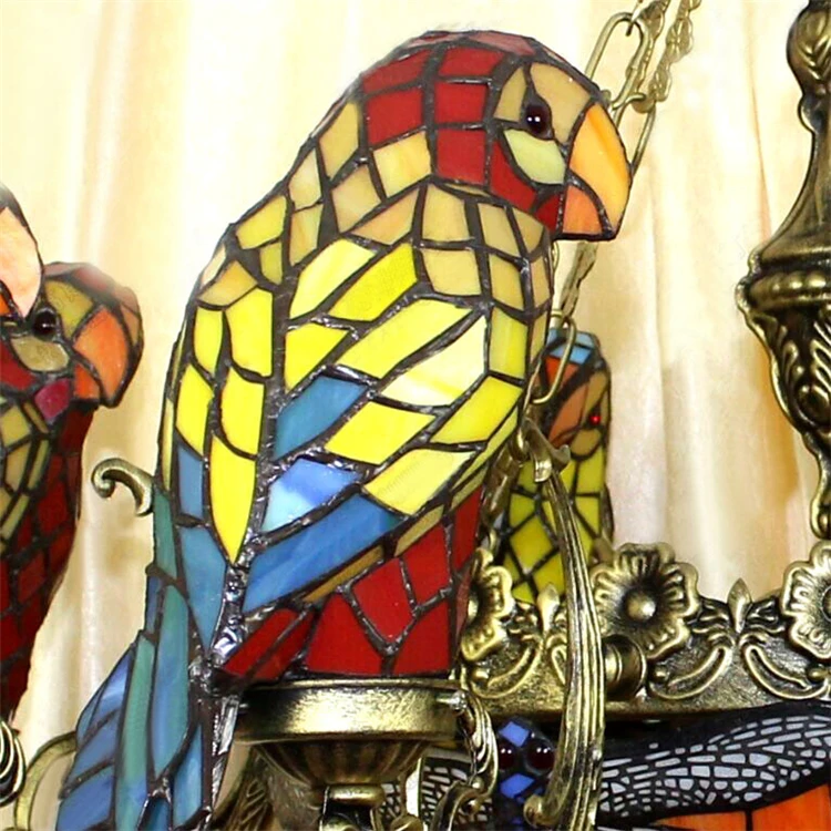 Люстра в форме драконьих птиц FUMAT люстра с попугаями Европейские Художественные