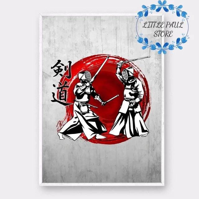 Judo and Jujitsu плакат на холсте для карате кэндо японский стиль настенный картины