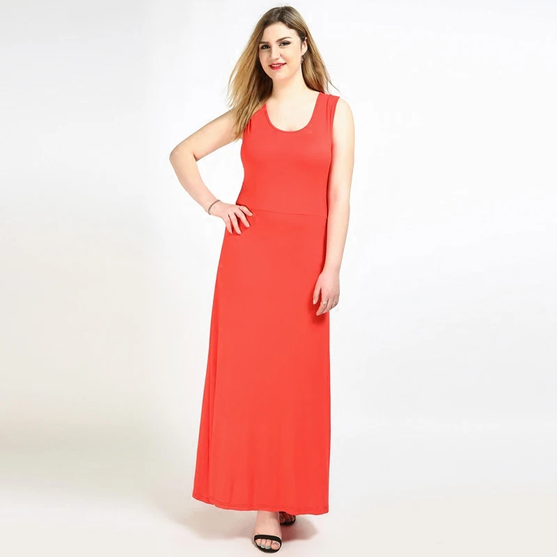 Для женщин летние большие размеры Платье без рукавов s в богемном стиле длинное