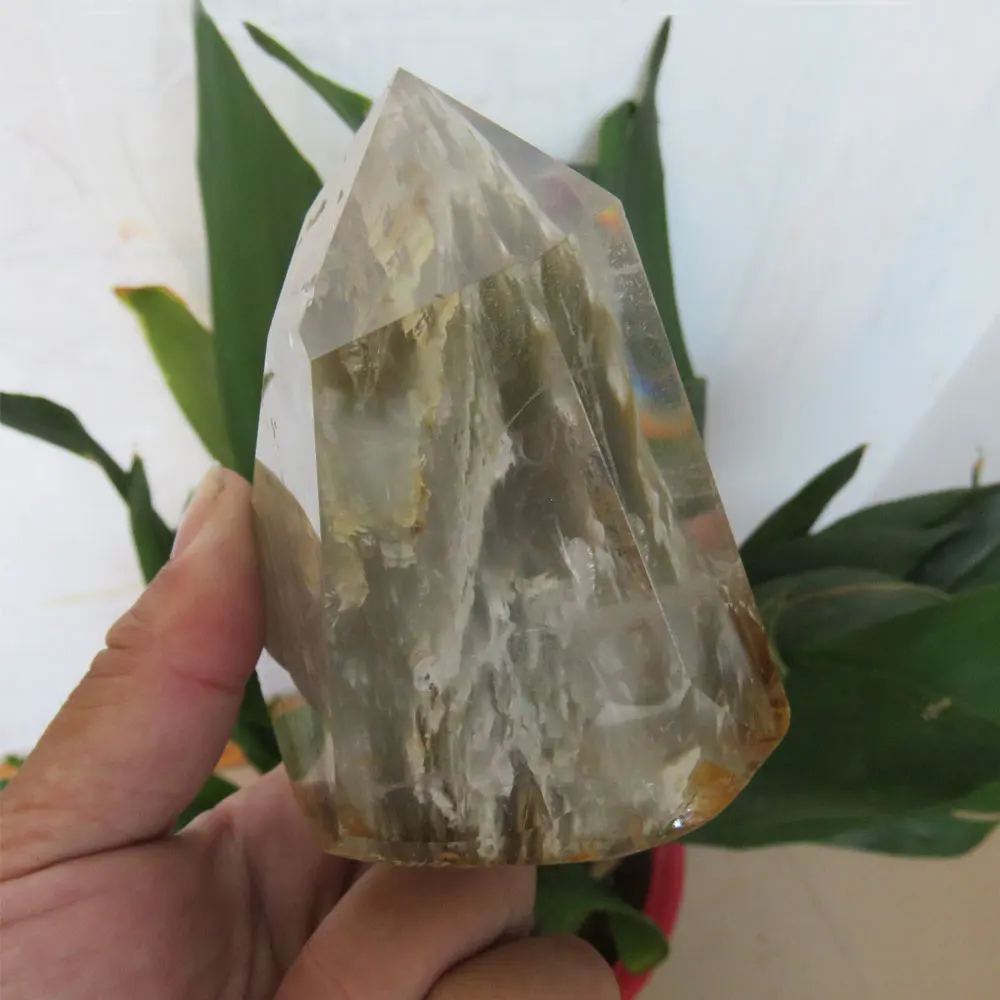 464 г новая натуральная Phantom Quartz кристаллическая палочка целебная рейки фэншуй