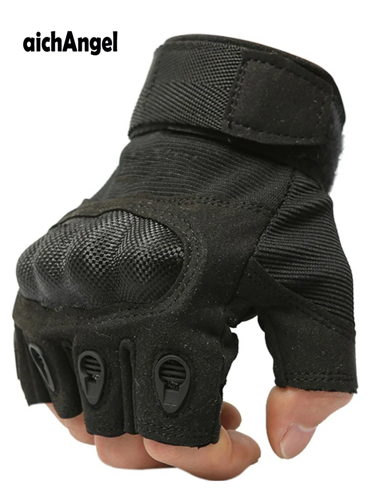 Тактическое снаряжение армейские боевые перчатки без пальцев мужские