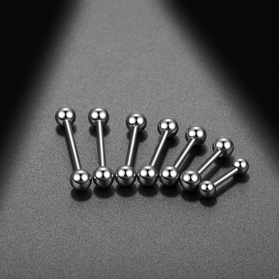 Кольцо из титана G23 для пирсинга языка серьга 14G 16G хрящевая спираль промышленные