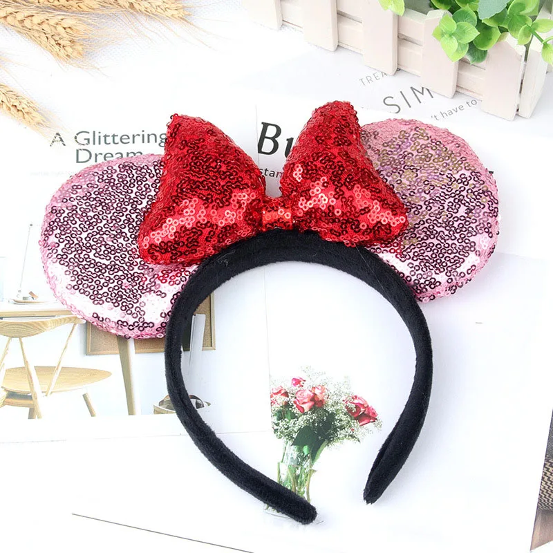 Disney/высокое качество, аксессуары для девочек, милый обруч Микки Маус, блестящая повязка на голову, шпилька, вечерние украшения - Цвет: J