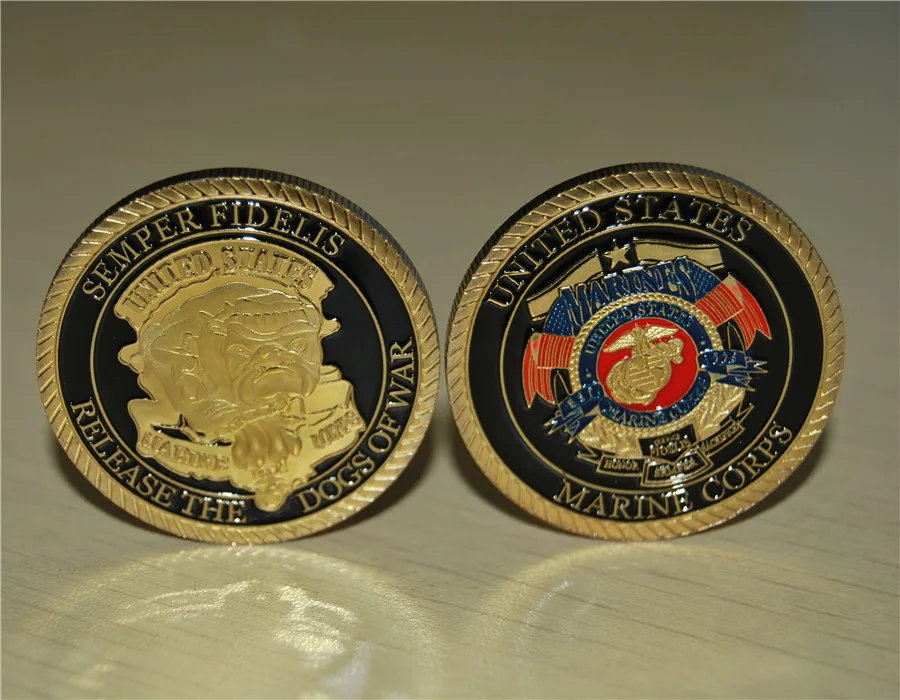 

200pcs/lot DHL free shipping USA Marine Corps Semper Fidelis Release The Dogs of War Military token