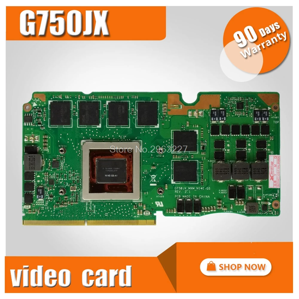 

GTX 770M 3GB N14E-GS-A1 VGA карта для For Asus ROG G750Y47JX-BL G750J G750JX карта для ноутбука GeForce VGA Видеокарта