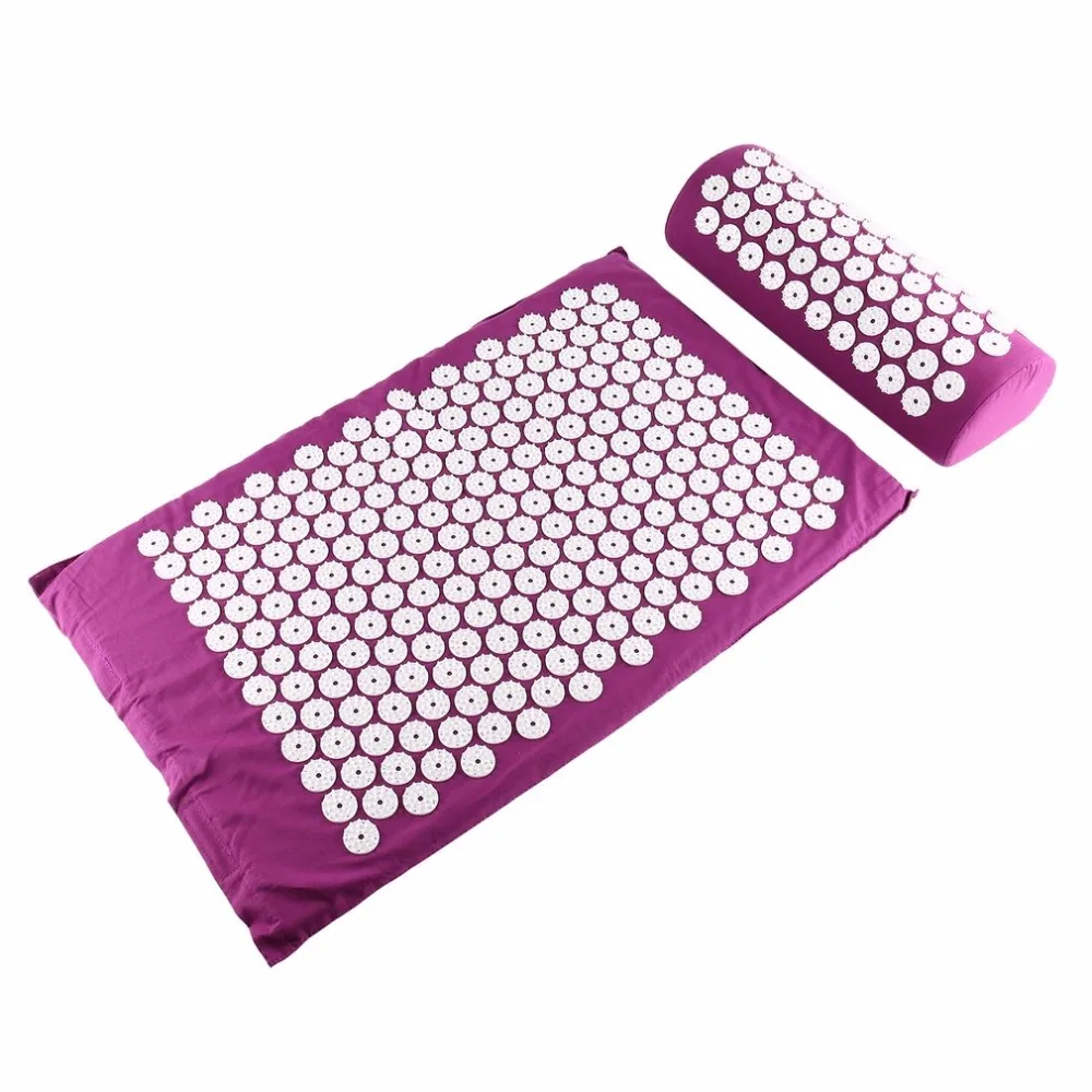 

Massager Cushion Mat Set For Body Head Foot Neck Acupressure Relieve Stress Pain Aches Muscle Tension Spike Yoga Mat With Pillow