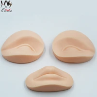 3d permanent makeup practice skin replacement parts 2 eyes and 1 lips training mannequin head for eyelash tattoo makeup pract